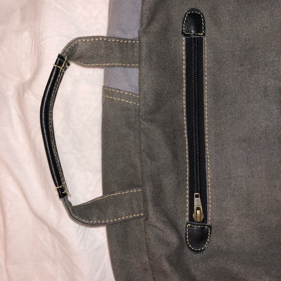 Canvas/leatherette messenger/laptop/satchel bag - Picture 9 of 11